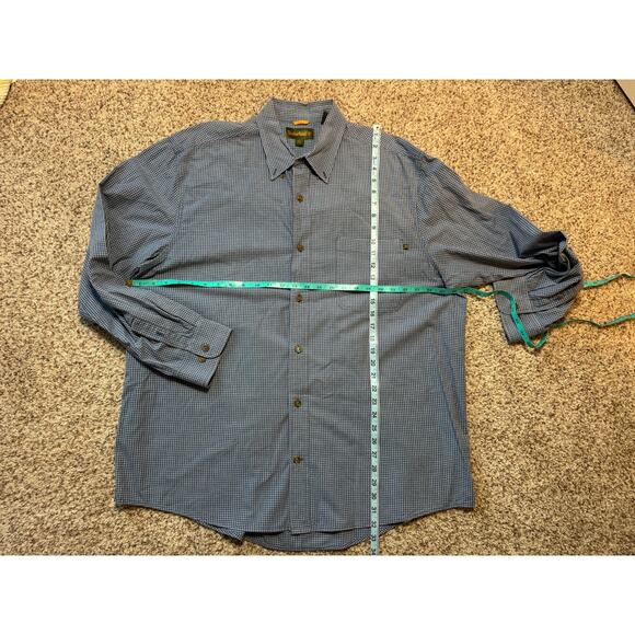 TIMBERLAND Button up; Long sleeve shirt, size Men's XXL, Blue pattern - Picture 6 of 9